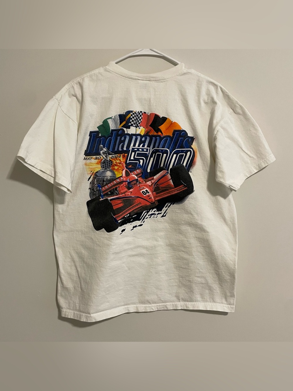 Vintage 90s Indianapolis 500 Motor Speedway Graphic T Shirt Cotton Racing